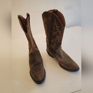 Justin Men's Cowboy Leather Boots Stampede Quint Brown Size 10.5 EE